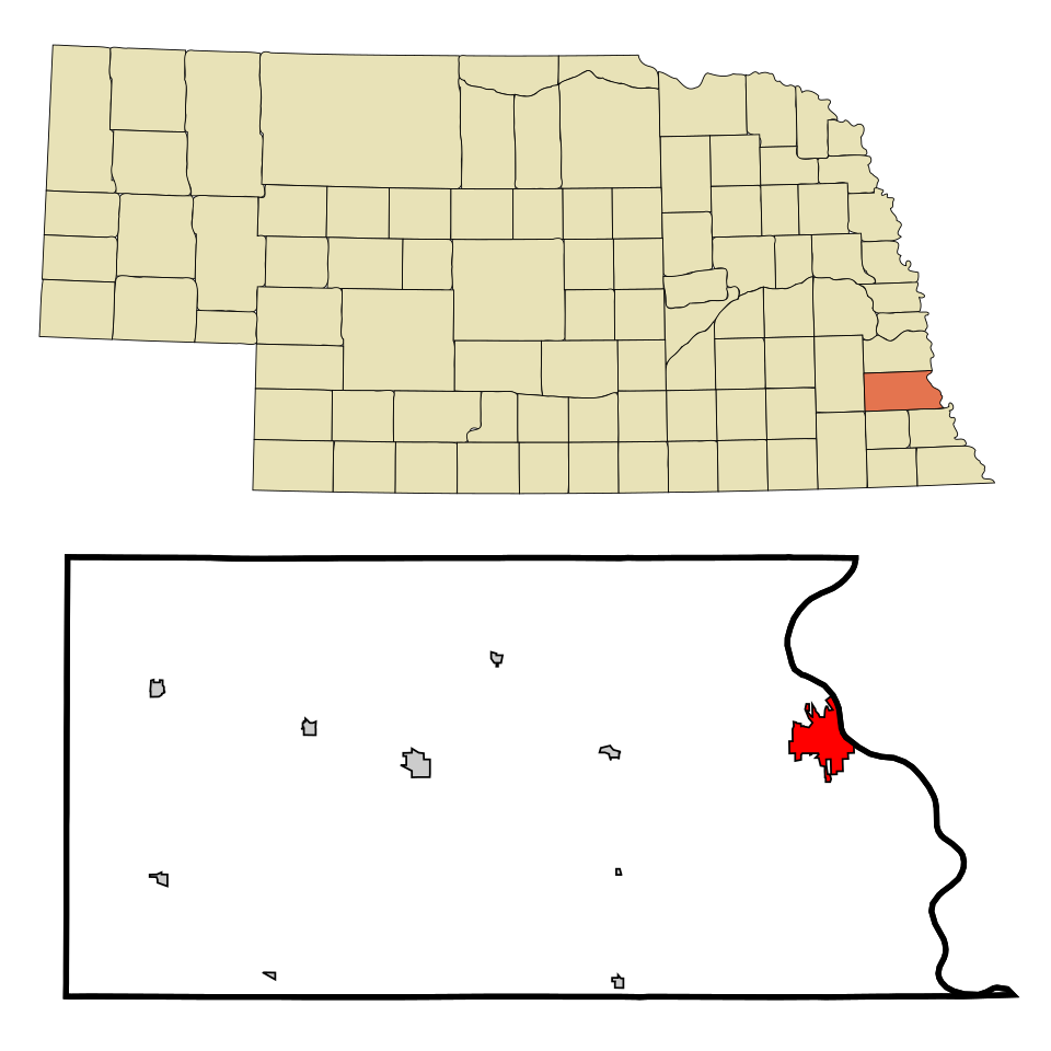Locator map of Nebraska