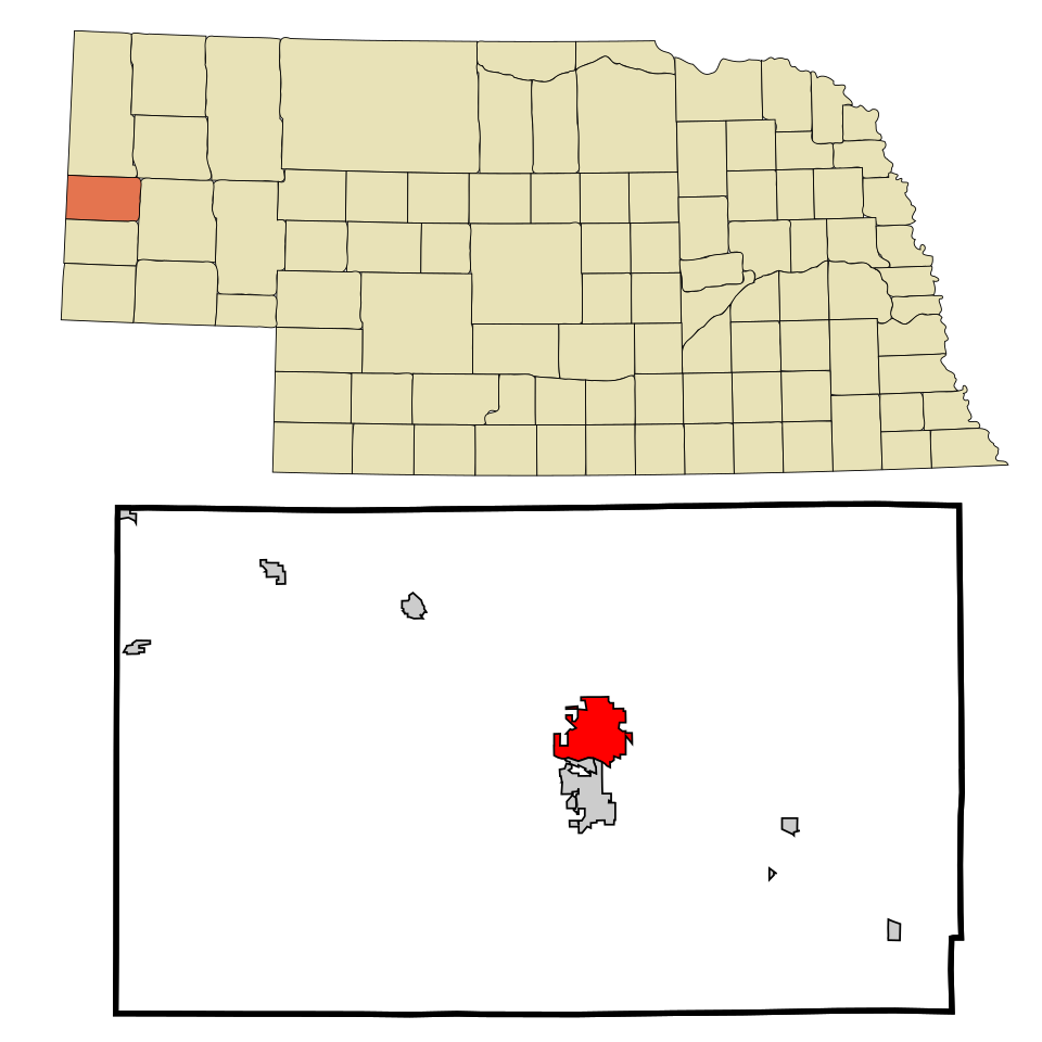 Locator map of Scottsbluff