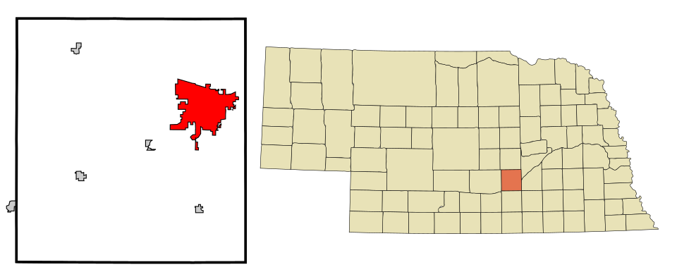 Locator map of Grand Island