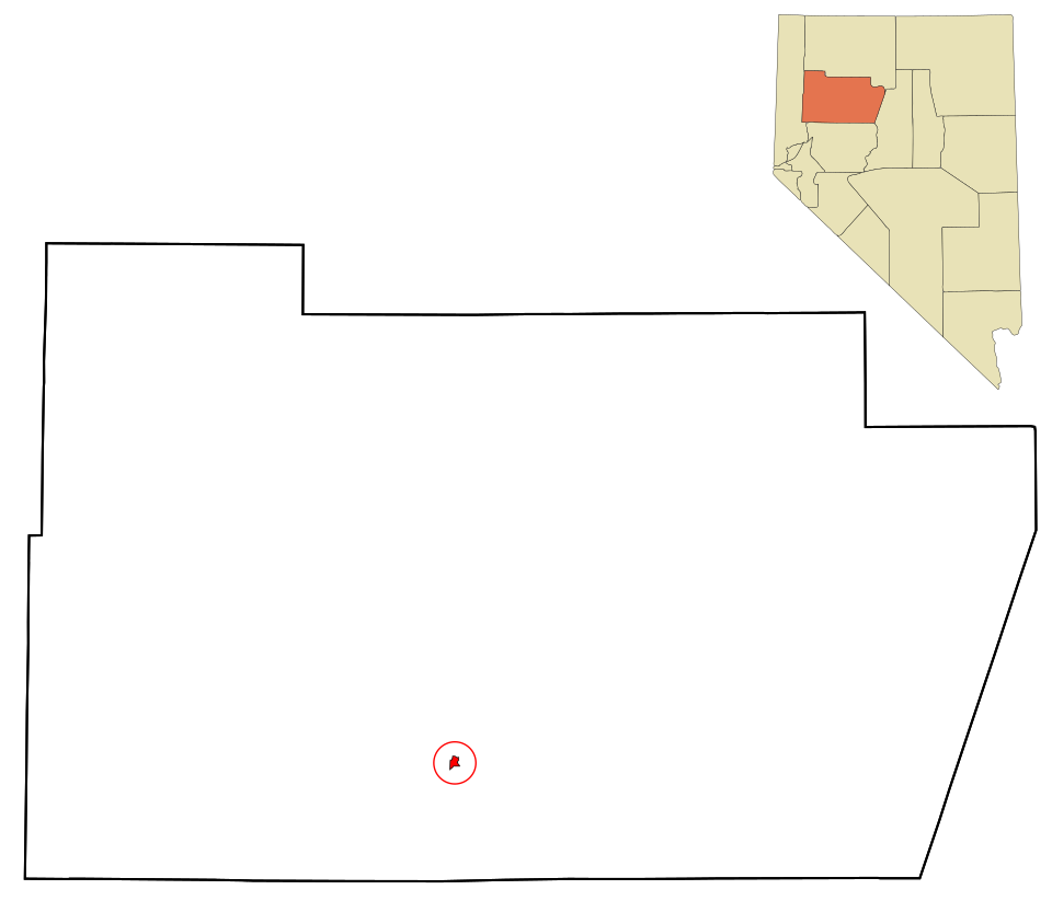 Locator map of Lovelock