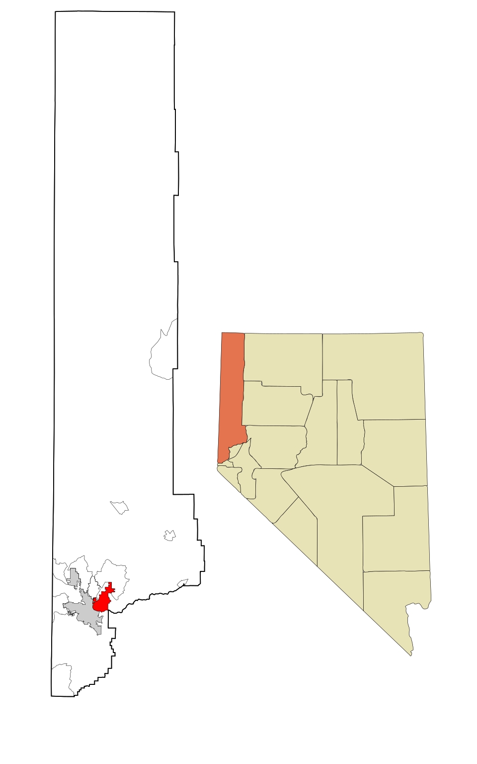 Locator map of Sparks