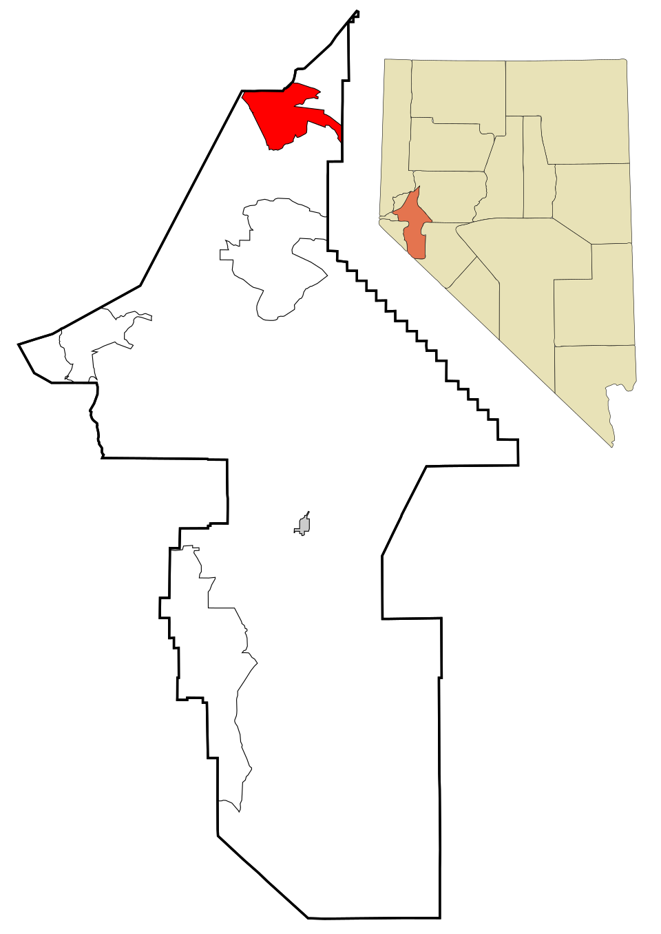 Locator map of Fernley