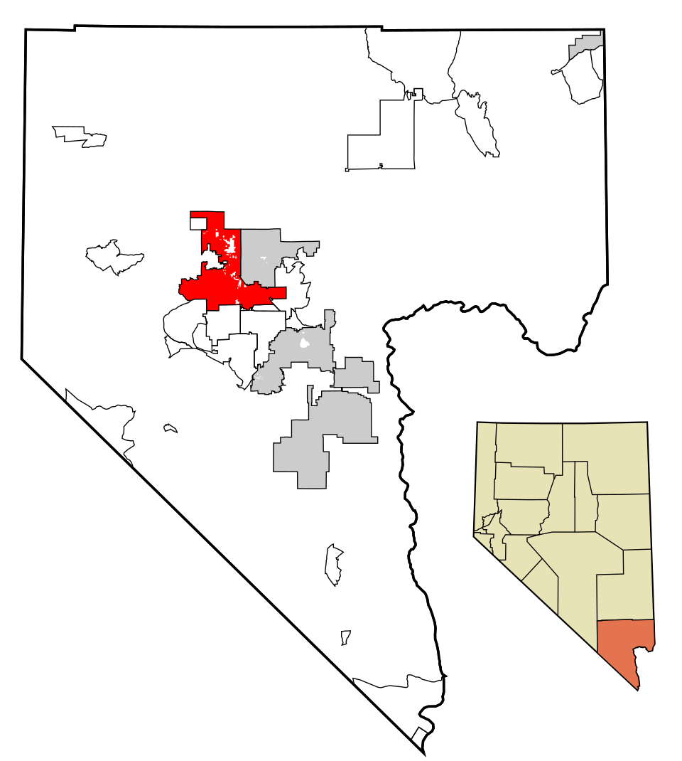 Locator map of Las Vegas