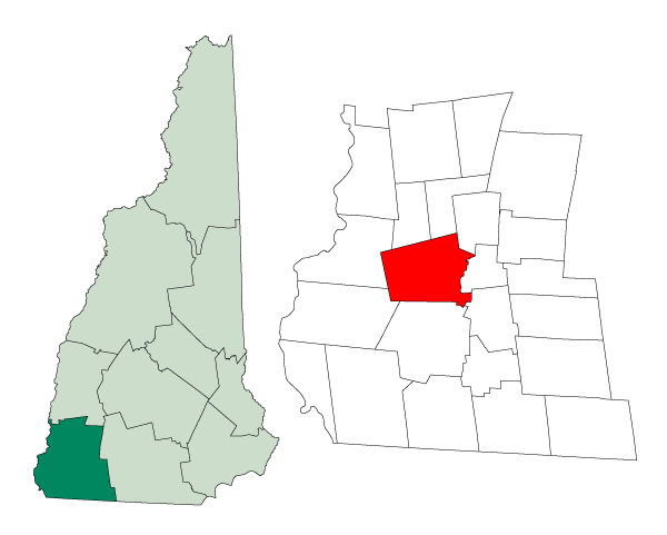 Locator map of Keene