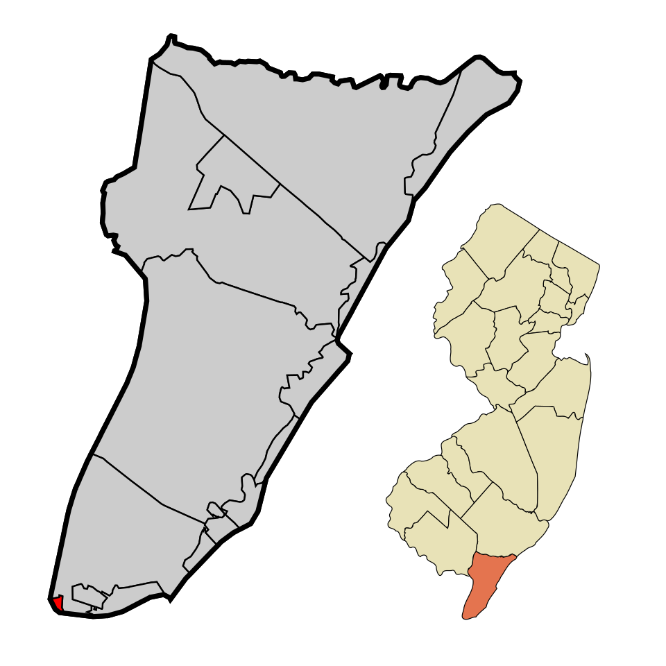 Locator map of Cape May Point