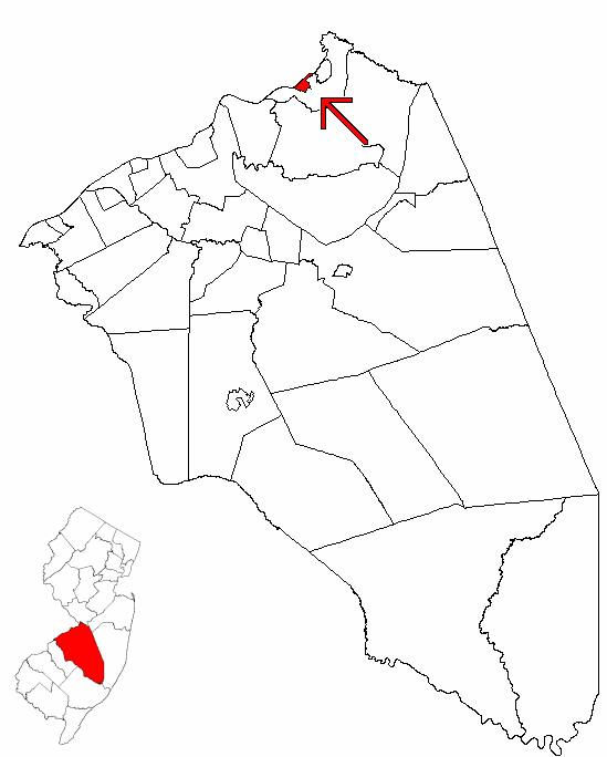 Locator map of Fieldsboro