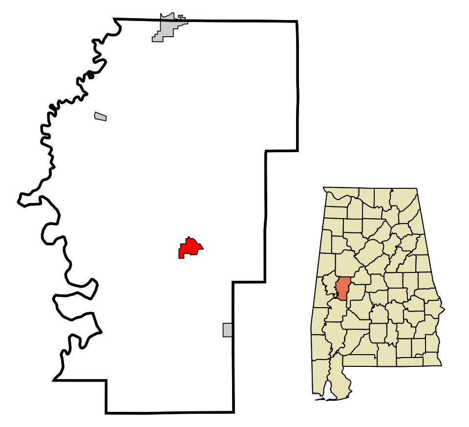 Locator map of Greensboro
