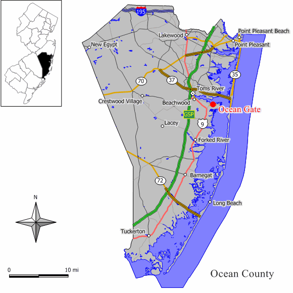 Locator map of Ocean Gate