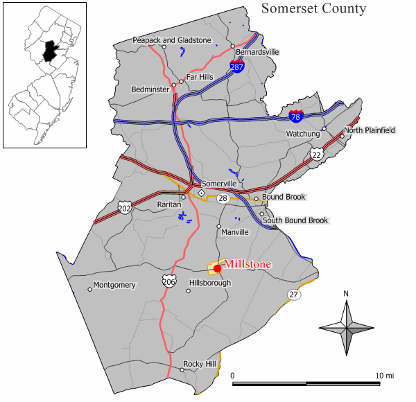 Locator map of Millstone