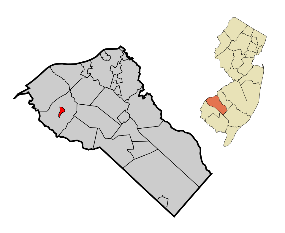 Locator map of Swedesboro