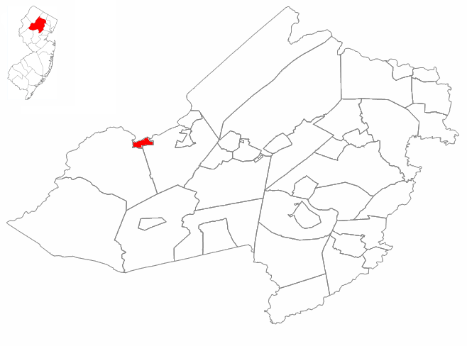 Locator map of Netcong