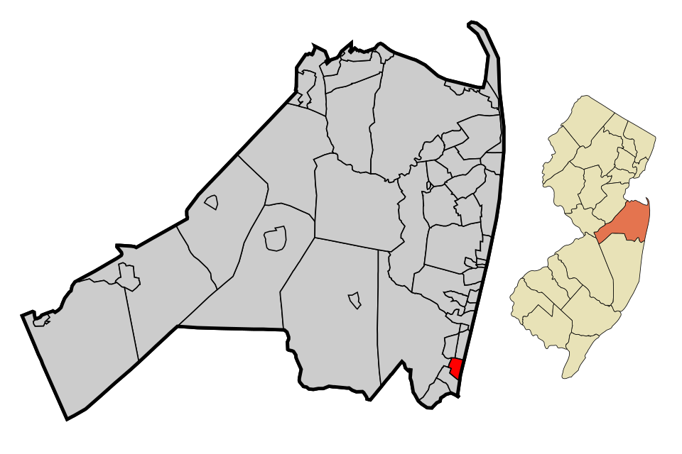 Locator map of Sea Girt