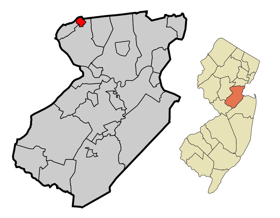 Locator map of Dunellen