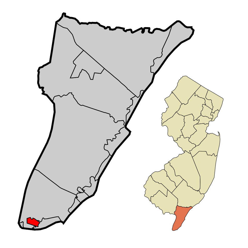 Locator map of West Cape May