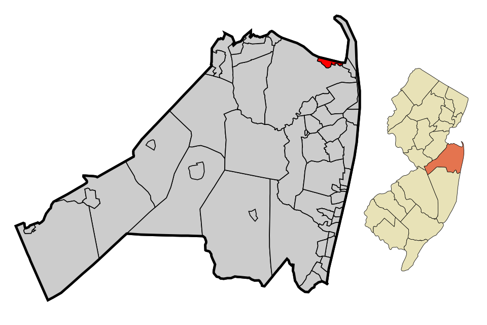 Locator map of Atlantic Highlands