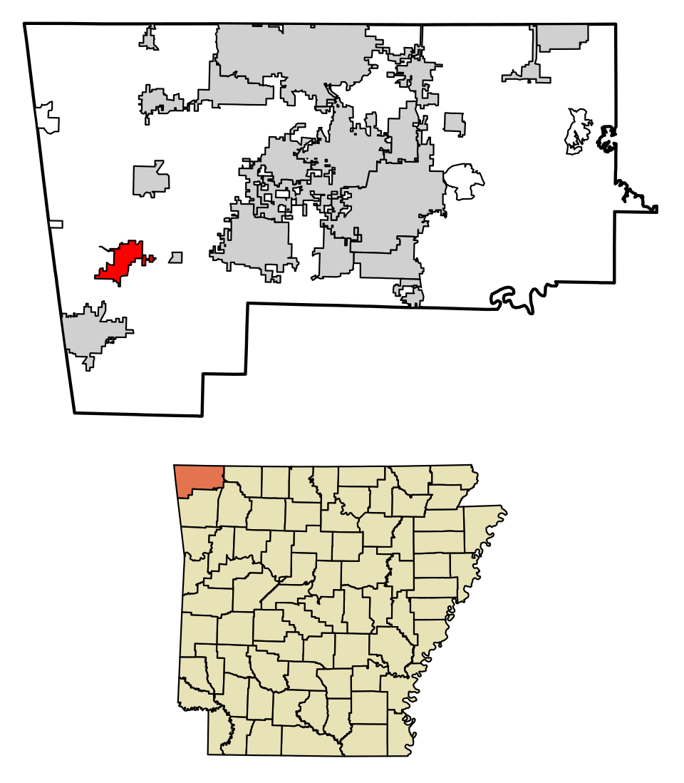 Locator map of Gentry