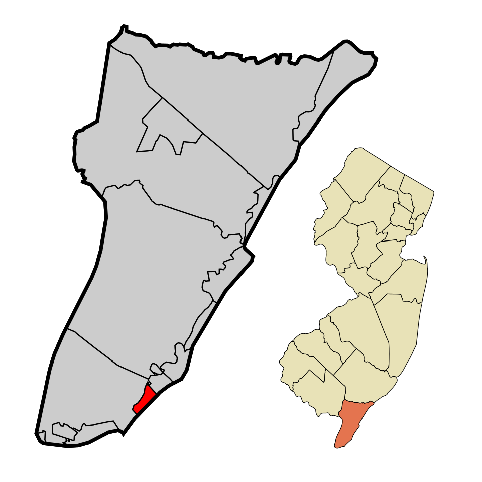 Locator map of Wildwood Crest