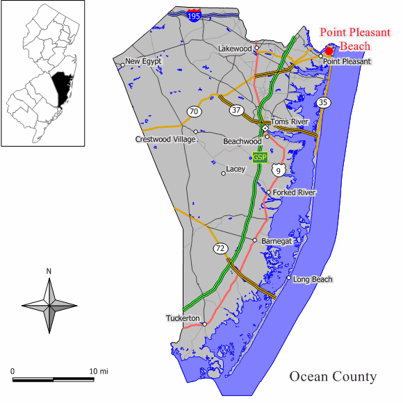 Map of Point Pleasant Beach
