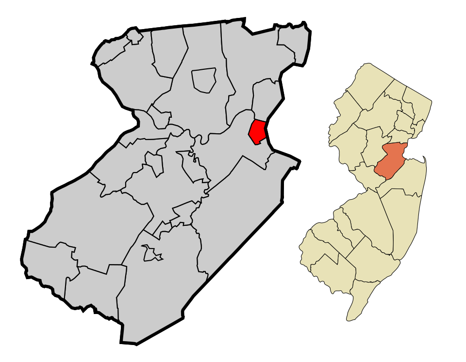 Locator map of South Amboy