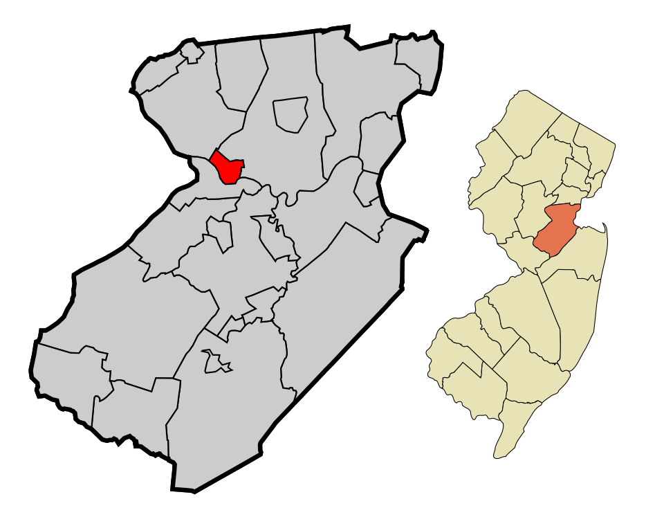 Locator map of Highland Park