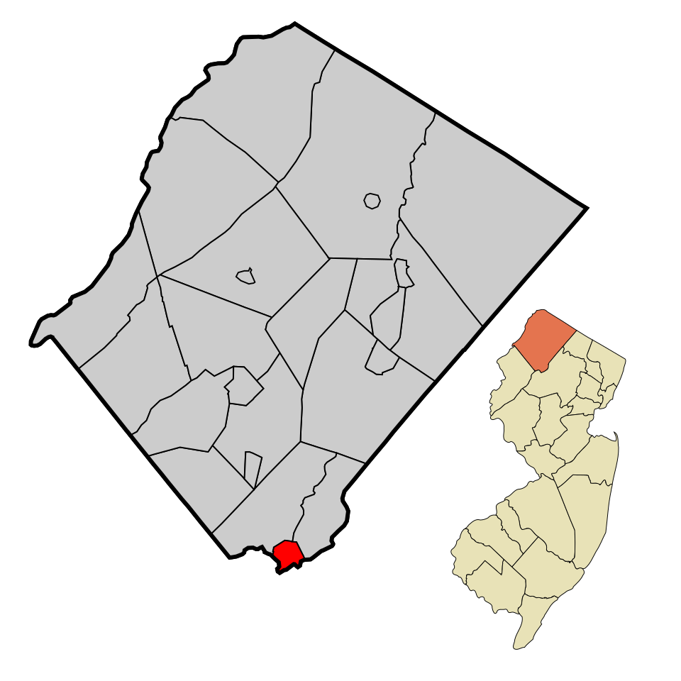 Locator map of Stanhope