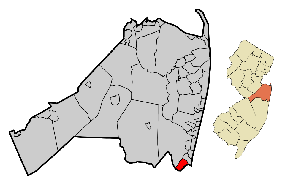 Locator map of Brielle