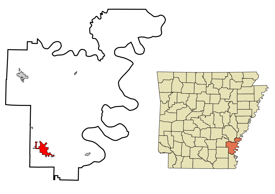 Locator map of McGehee