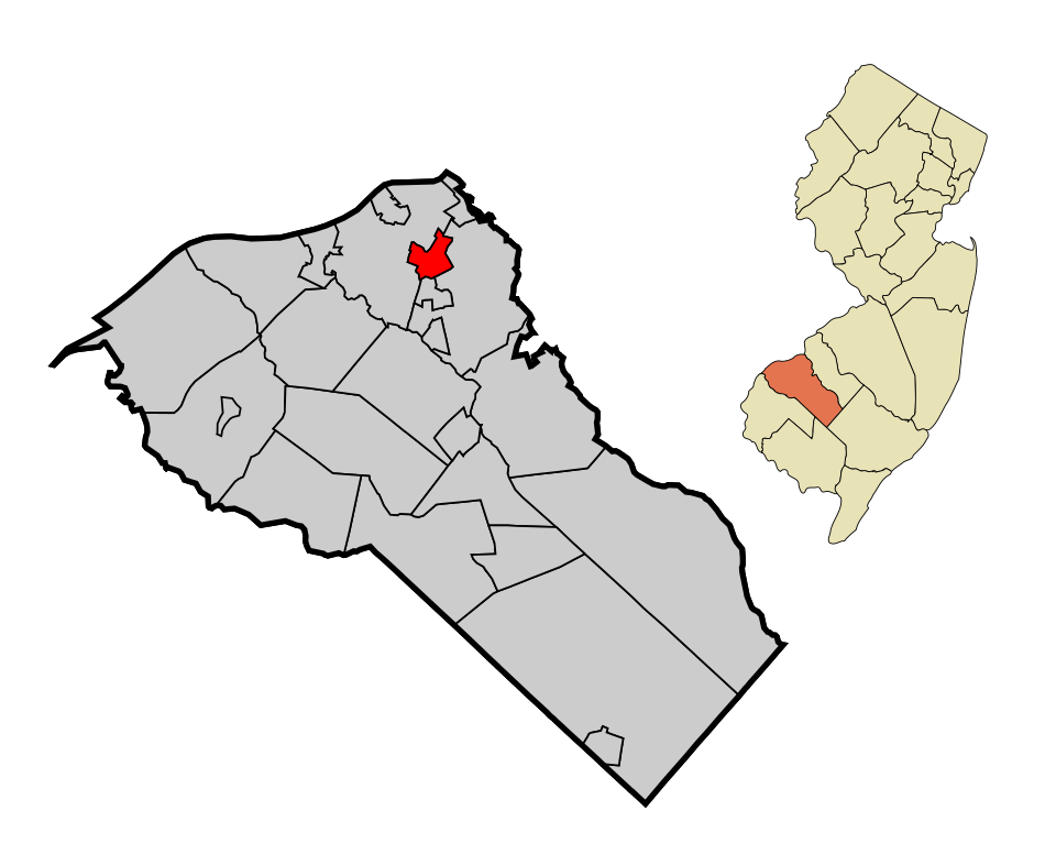 Locator map of Woodbury