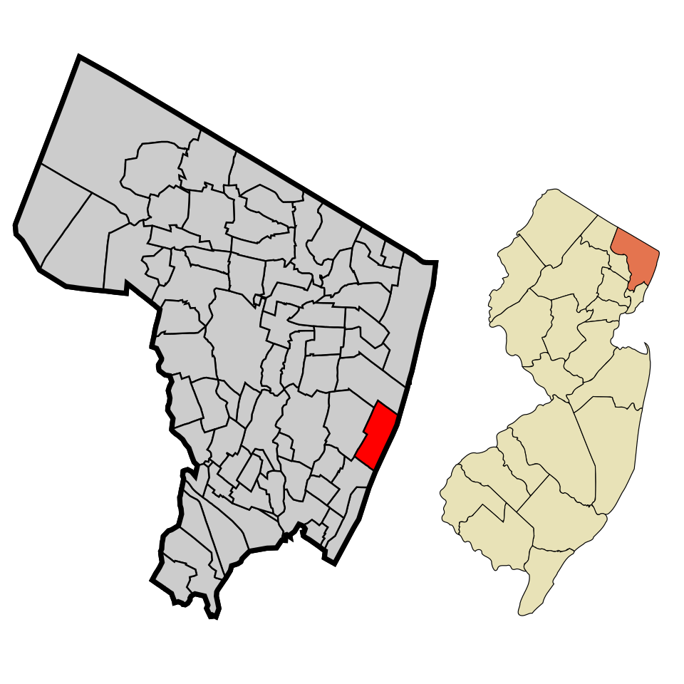 Locator map of Englewood Cliffs