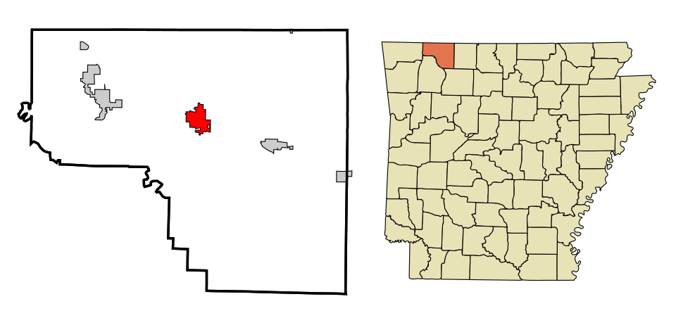 Locator map of Berryville
