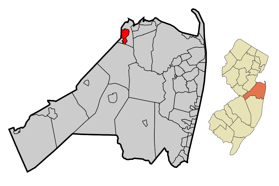 Locator map of Matawan