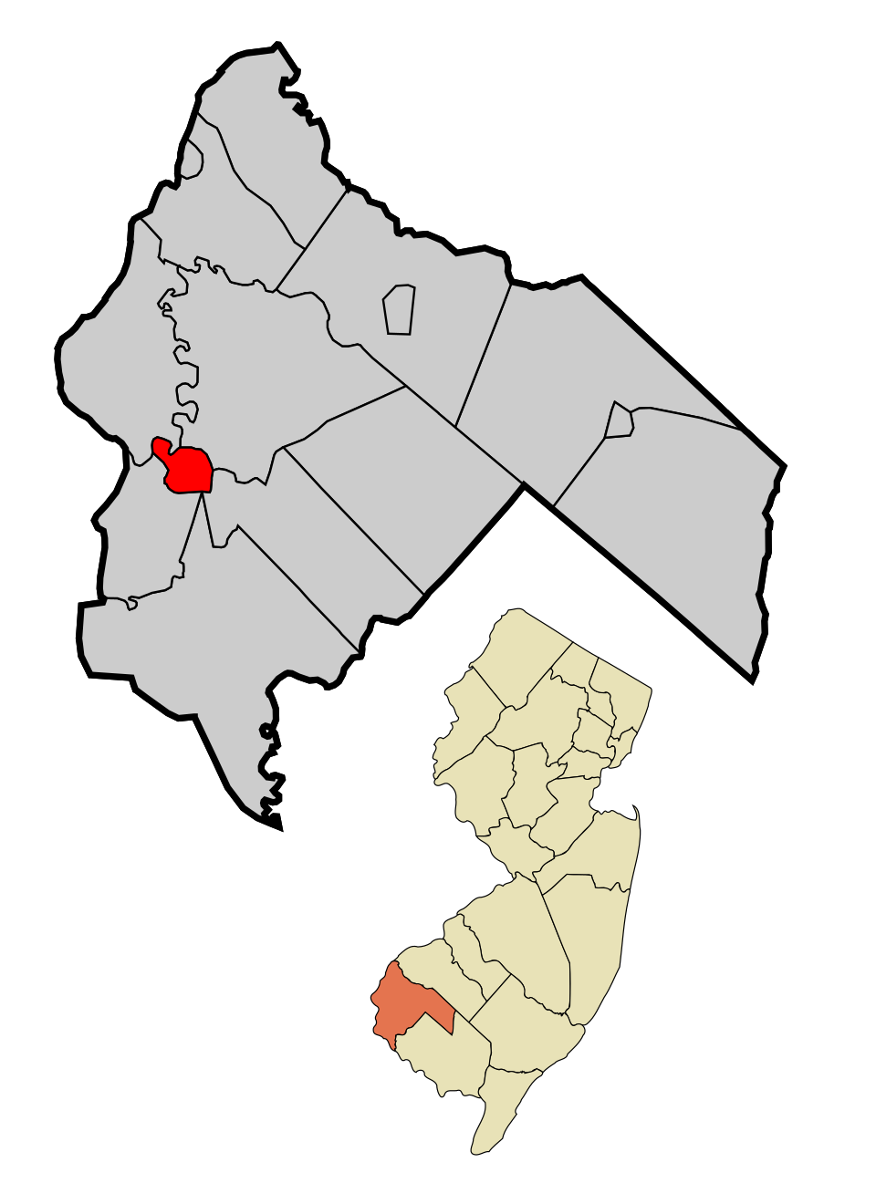 Locator map of Salem