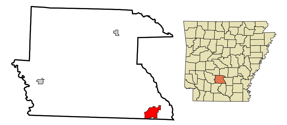 Locator map of Fordyce
