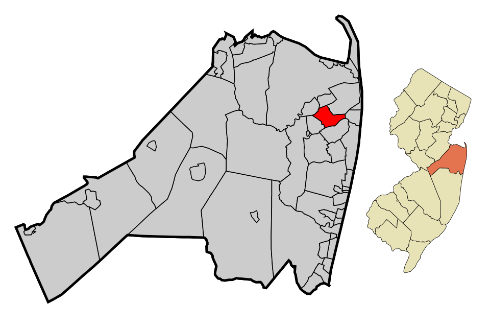 Locator map of Little Silver