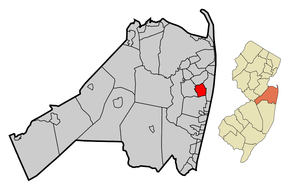 Locator map of West Long Branch