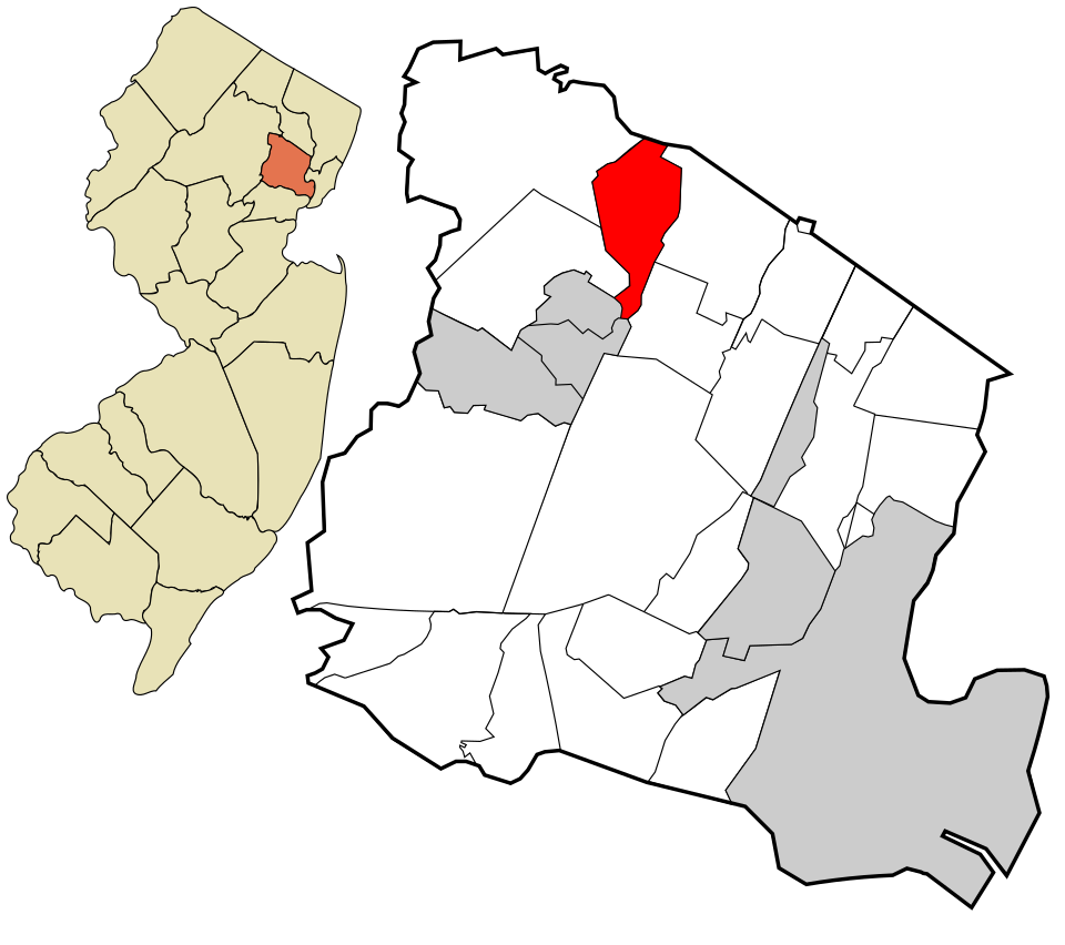 Locator map of North Caldwell