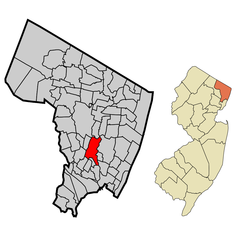 Locator map of Hackensack