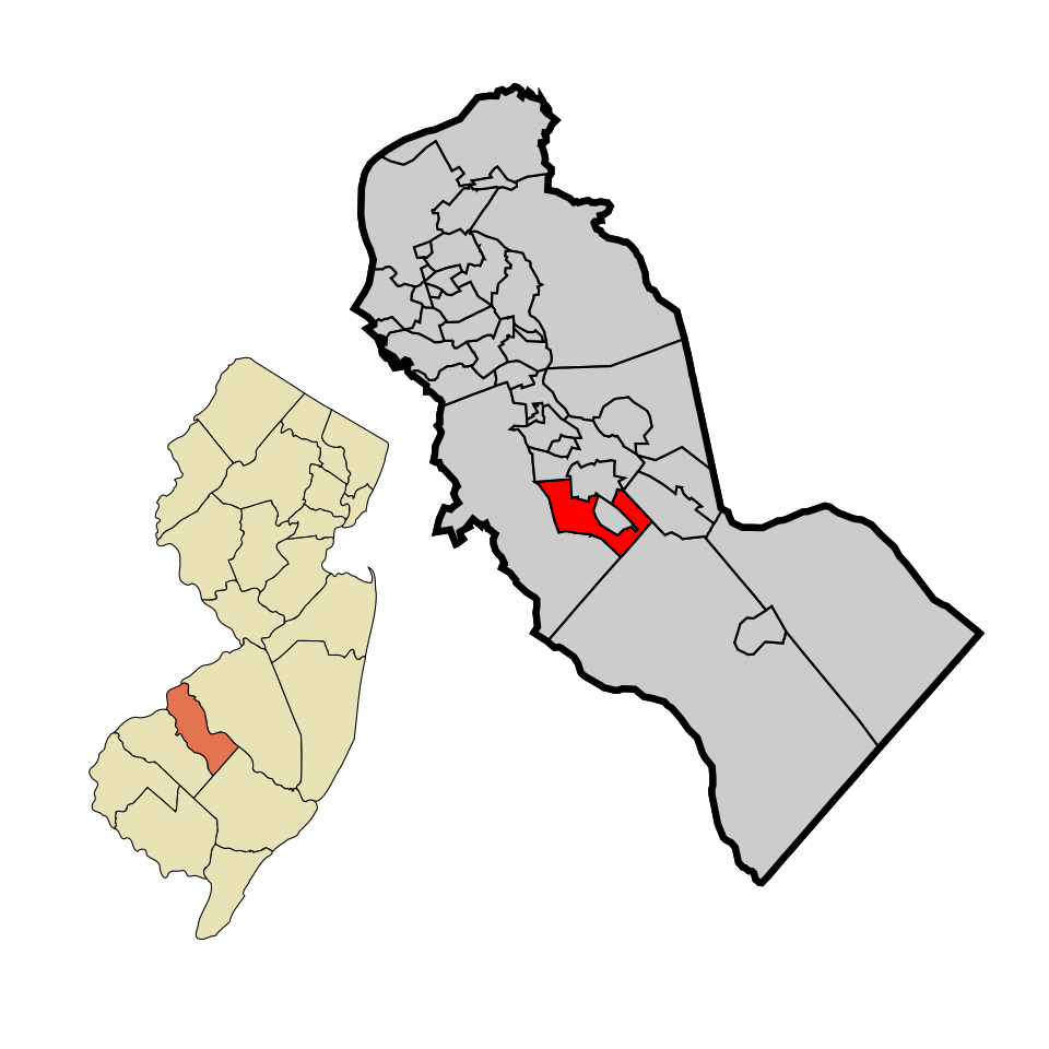 Locator map of Pine Hill