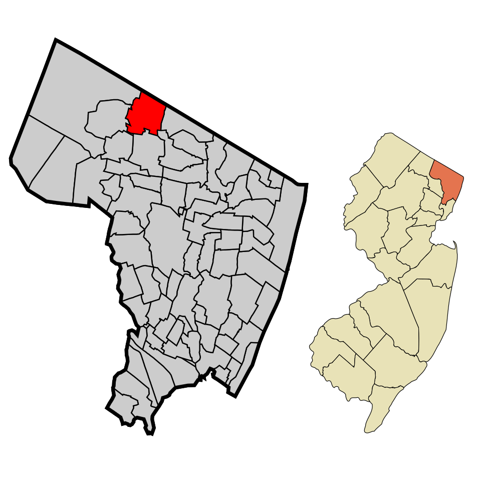 Locator map of Upper Saddle River
