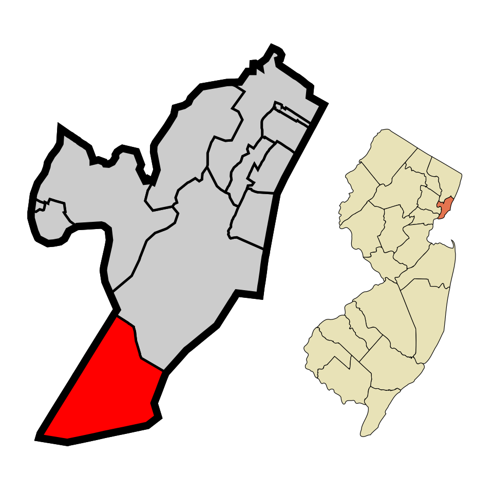 Locator map of Bayonne