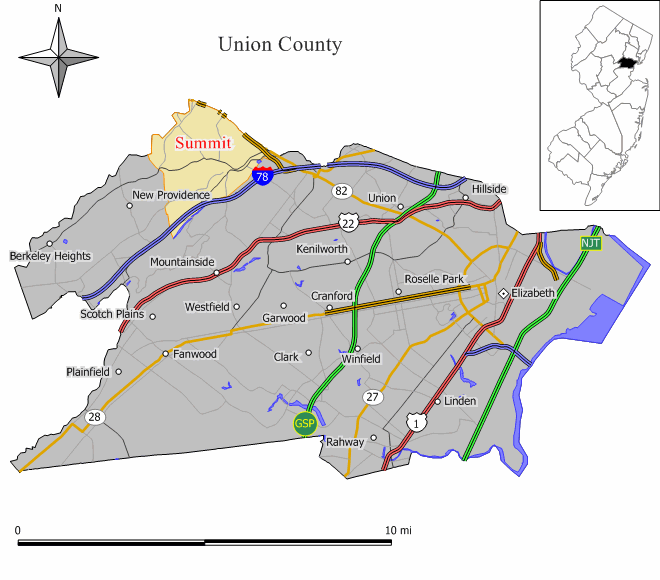 Locator map of Summit