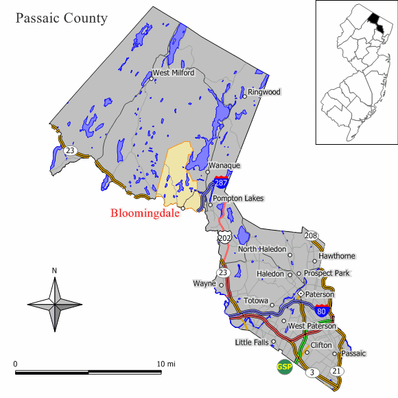 Map of Bloomingdale