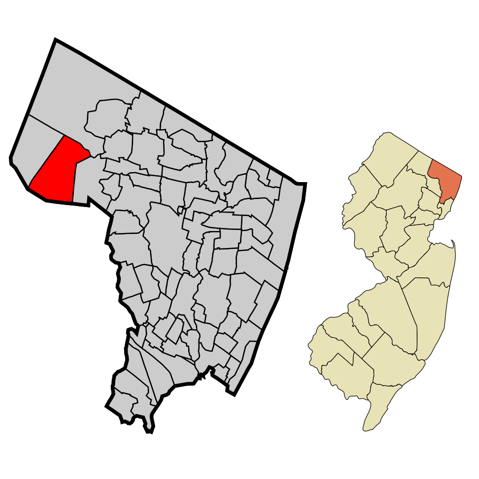 Locator map of Franklin Lakes