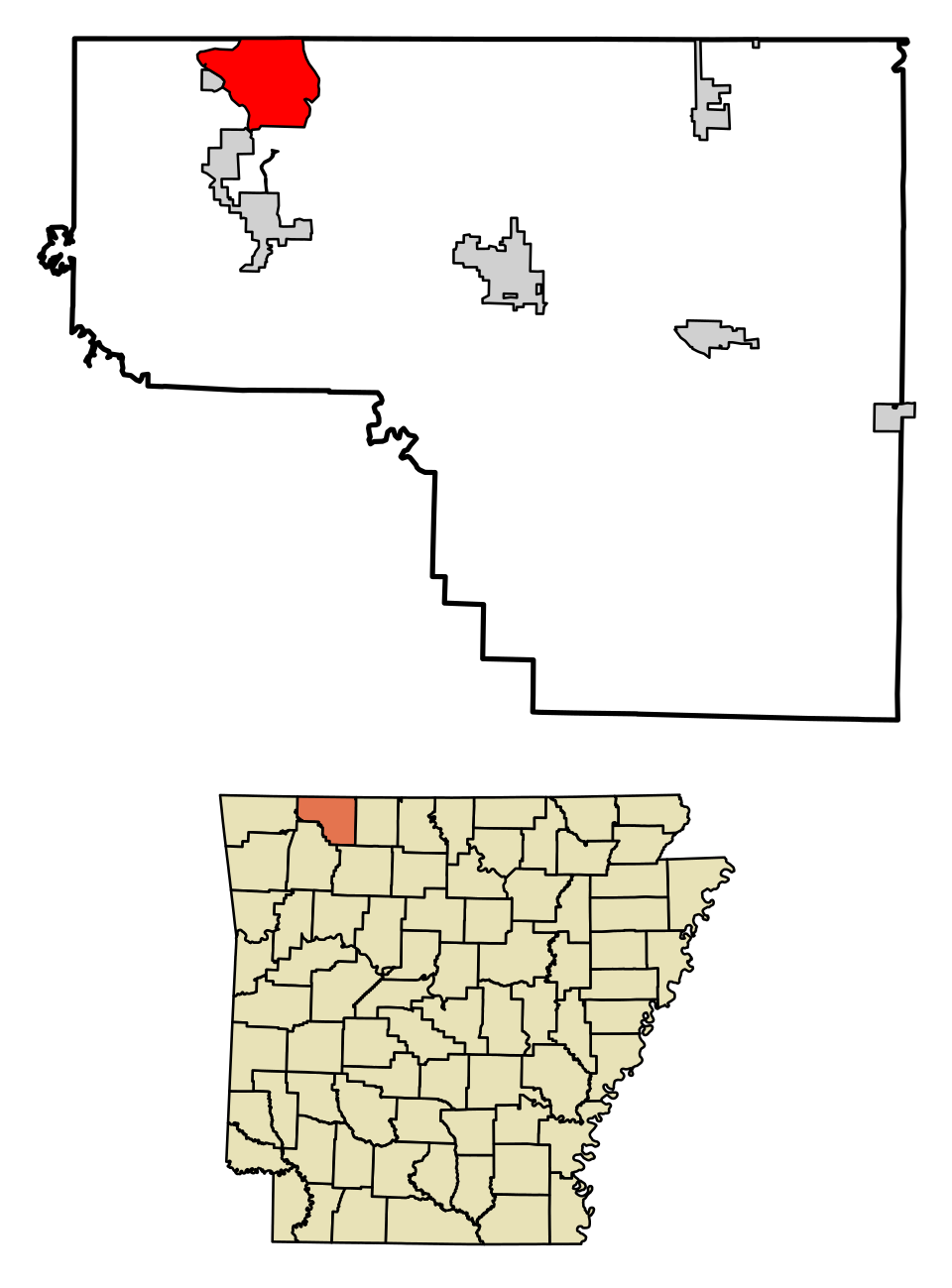 Locator map of Holiday Island