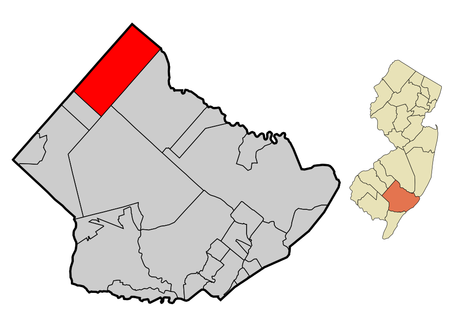 Locator map of Hammonton