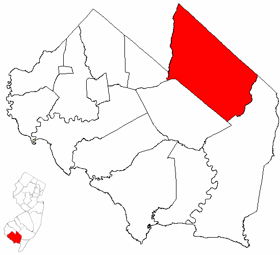 Locator map of Vineland