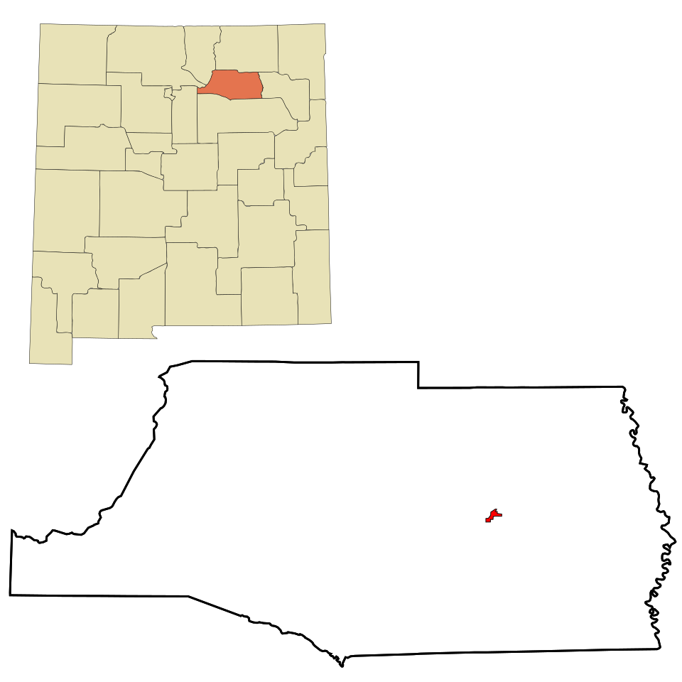Locator map of Wagon Mound
