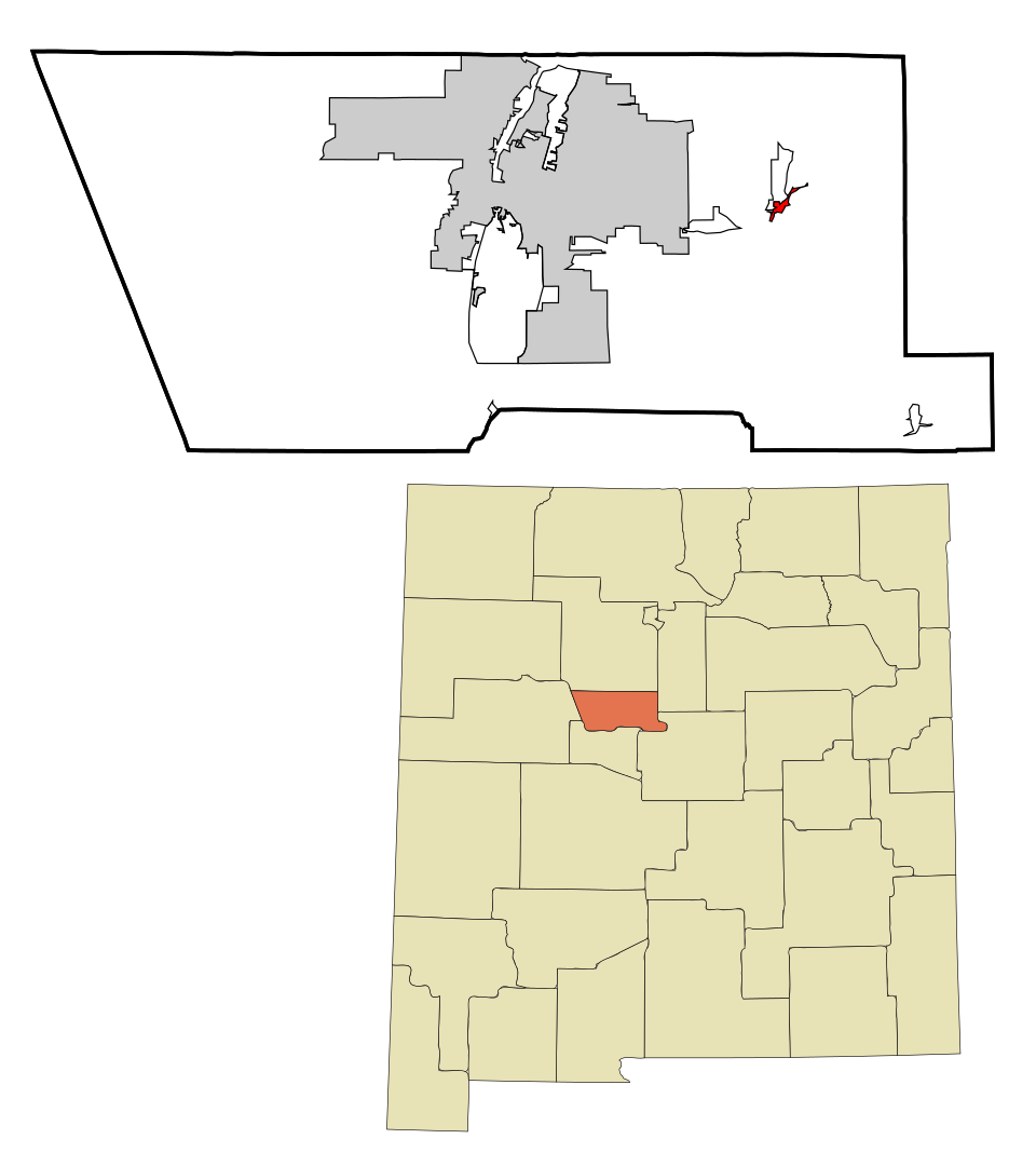 Locator map of Tijeras