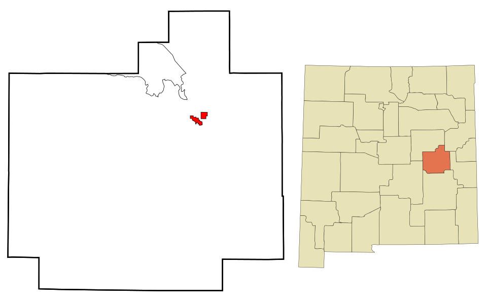 Locator map of Fort Sumner