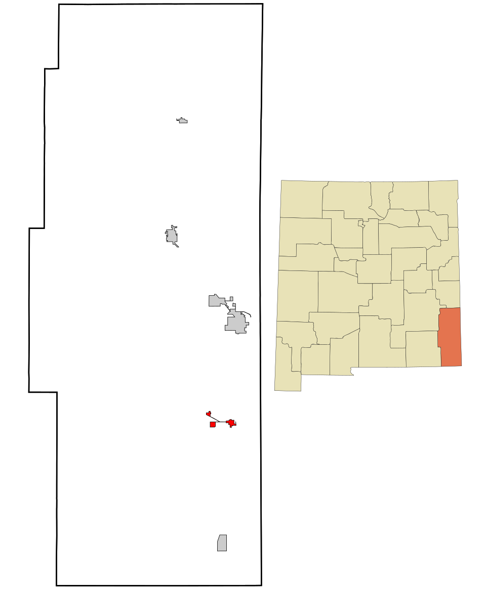 Locator map of Eunice